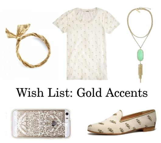 gold accents accessories fashion